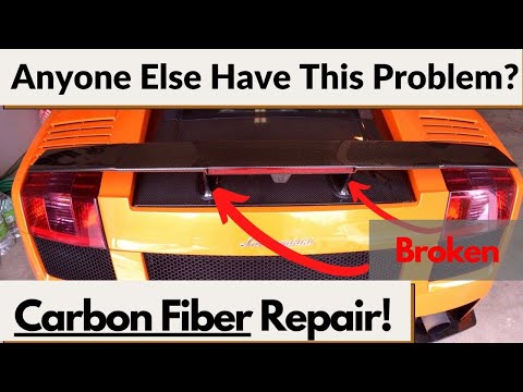 Broken Wing On Lamborghini Gallardo Superleggera? Lets Fix It! Carbon Fiber Composite Repair!