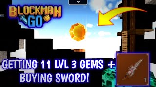 GETTING GEMS and BUYING SKELETON SWORD! SkyBlock Blockman GO!🗡️🦴