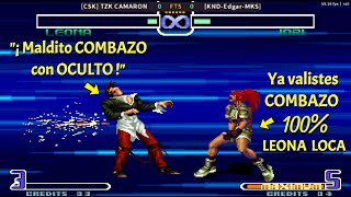 KOF 2002-LA Mejor LEONA MÉXICO desafía a un temible IORI YAGAMI👉¡CUIDADO COMBAZOS 100% LEONA LOCA😲!