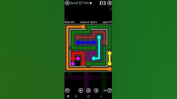 How To Solve Flow Free Courtyard Pack Level 67 9x9 Medium Board Walk Through Solution Walkthrough
