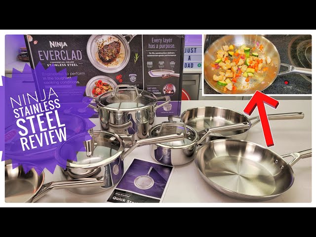 Ninja EverClad 12-Piece Tri-Ply Commercial-Grade Stainless Steel Cookware