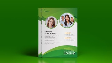 Business A4 Flyer Design PSD | Photoshop Tutorial