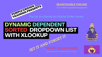 Dynamic Sortable Dependent Dropdown List In Excel Using Xlookup, Sort & Unique
