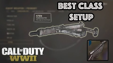 "STEN" BEST CLASS SETUP GAMEPLAY!!! CALL OF DUTY WW2! NEW SMG DLC WEAPON(COD WW2)