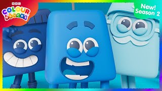 Deep Blue And Sky Blue Full Episode - S2 E6 Kids Learn Colours Colourblocks