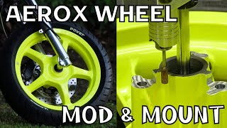 Aerox Front Wheel Modification & Swap : Tool Making & Machining : Scooter Mods!