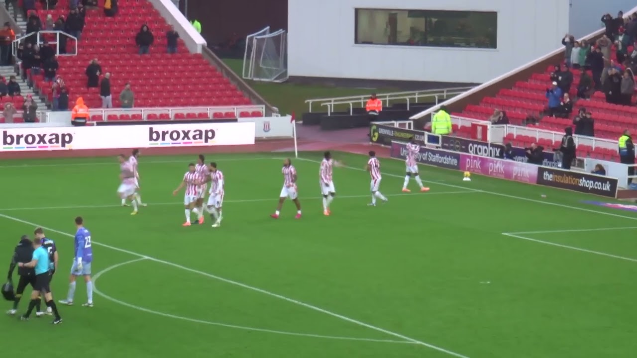Stoke City - Junior Tchamadeu Goal Celebrations vs. Bristol City