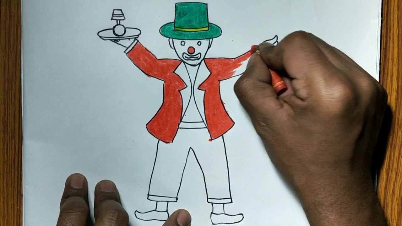 joker drawing for kids