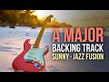 Sunny Masayoshi Takanaka Style Backing Track Jam in A | Jazz Fusion | Chord Changes | EASY!