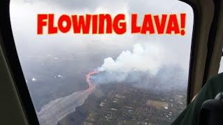 Helicopter Ride To See Flowing Lava - Big Island Hawaii - July 2018