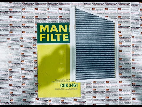 Video Lọc gió điều hòa Mercedes C230, Mann Filter Cuk 3461 - youtube