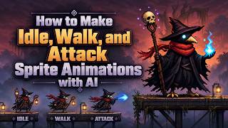 How to Make Idle, Walk, and Attack Sprite Animations with AI - Beginners Tutorial screenshot 2
