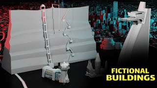 🏠Fictional BUILDINGS Size Comparison ► 3D Animation Fictional Buildings Size Comparison 3d Real Scale