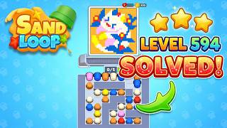 🏖️ Sand Loop Level 594 Walkthrough | Full Solution & Gameplay (iOS/Android) 🧠