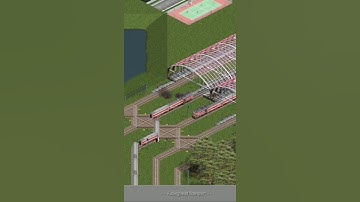 The Most Congested Train Station in OpenTTD! 🚉😱 #Shorts #OpenTTD #TrainNetwork #BusyStation