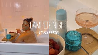 PAMPER NIGHT ROUTINE | skincare + bath essentials | Faye Claire