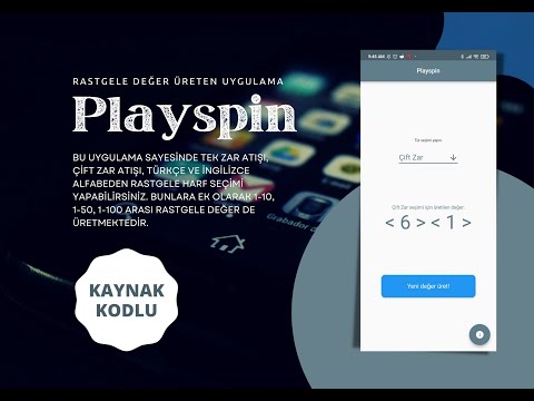 Playspin random değer üretme uygulaması, Flutter App.
