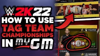 WWE 2K22: How To Use Tag Team Championships In "MyGM" Mode! screenshot 2