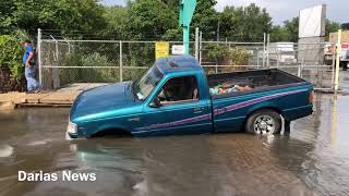 North Bergen Flash Flooding, Vehicles Stranded