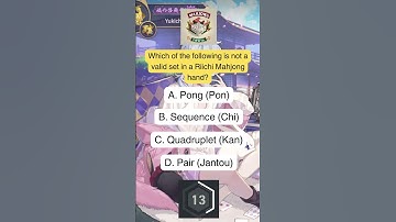 Riichi Mahjong Trivia Q8 #shorts #trivia #riichimahjong