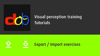 dob – dob – Visual Perception Training – Export / Import exercises