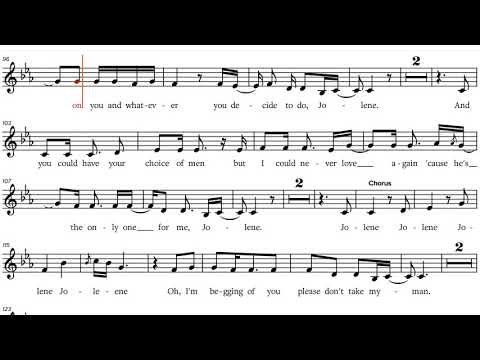 Dolly Parton - Jolene (1973), C-Instrument Play along