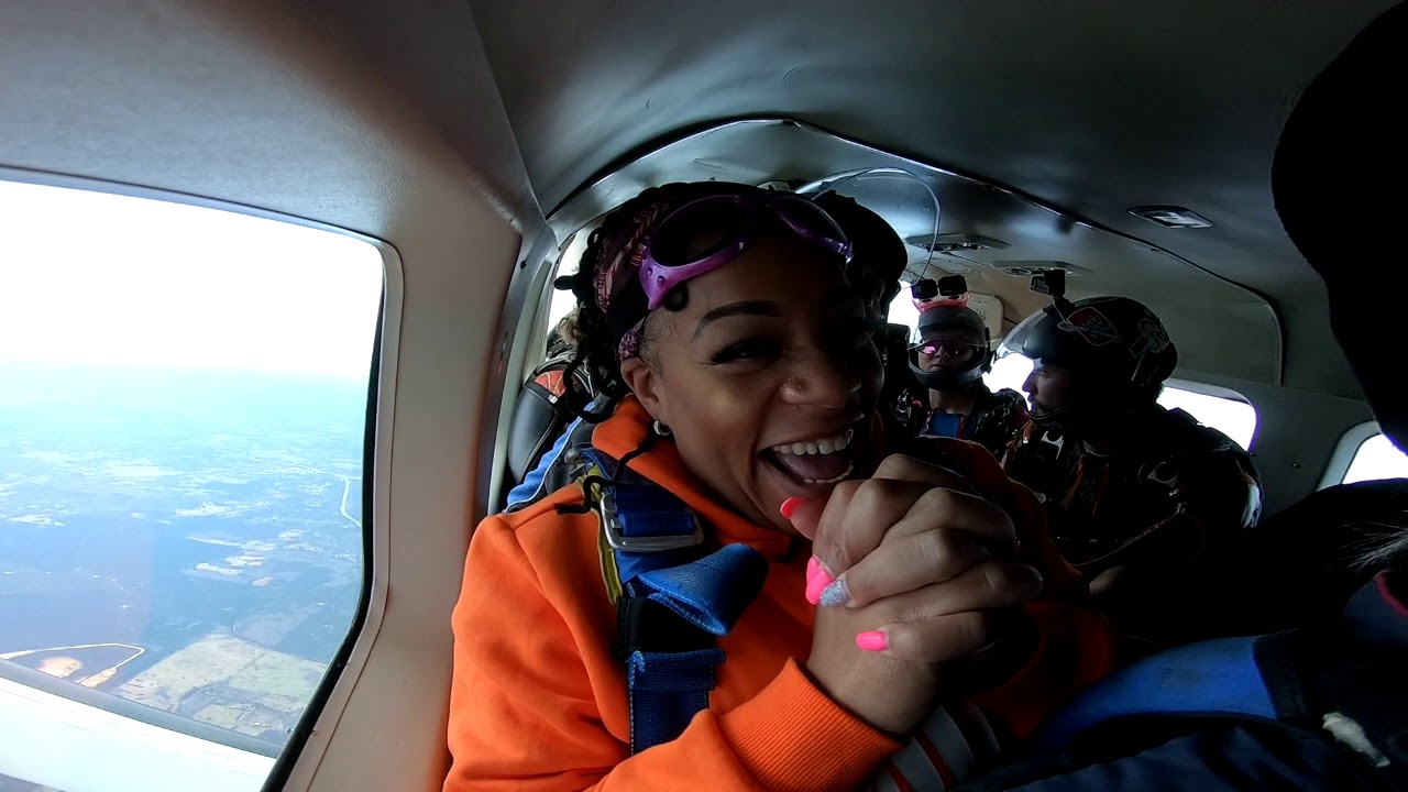 Tandem Skydiving! Melody from Atlanta, GA at Skydive Georgia!