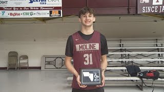 Moline’s Braden Freeman wins TV6 Spotlight Athlete of the Week