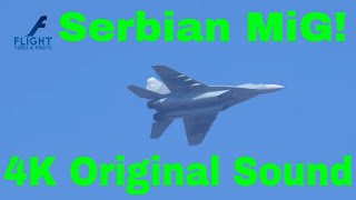 Military Combat Aircraft Mig-29 Of Serbian Air Force In Action