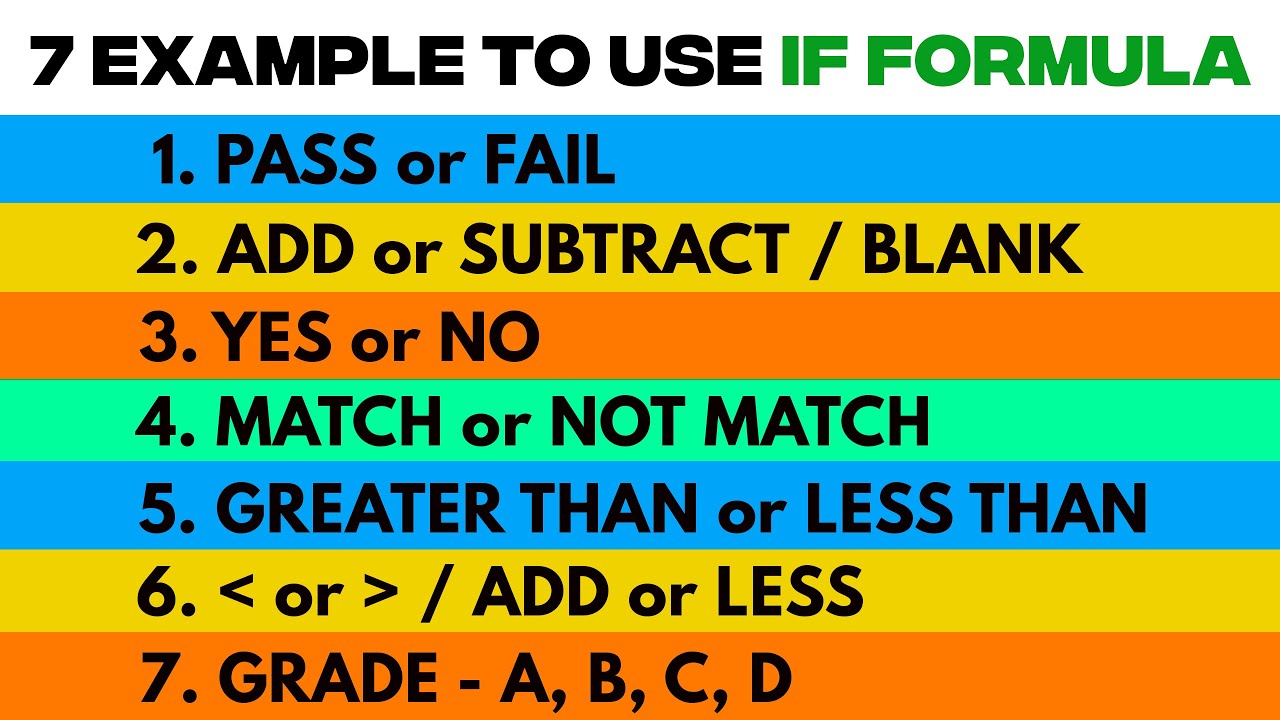 7 Ways to use IF Function in 2023 - YouTube