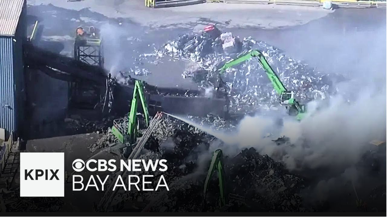 Redwood City metal recycling plant fire sends black plume of smoke into ...