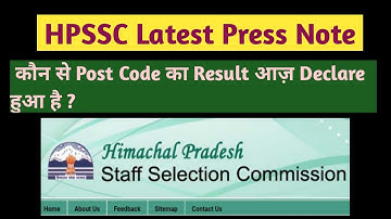HP JOA Accounts Result Declared ⚫⚫ Post Code 815 ⚫⚫ HPSSC Hamirpur Latest News