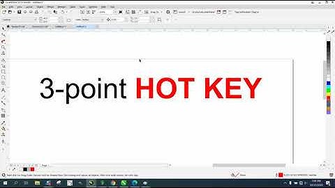 Corel Draw Tips & Tricks HOT KEY for the 3 point drawing tool