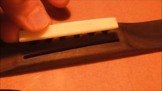 Intonating An Acoustic Guitar With a Custom Bone Saddle