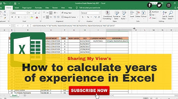 Years Of Experience Calculation in Excel | Using easy formula