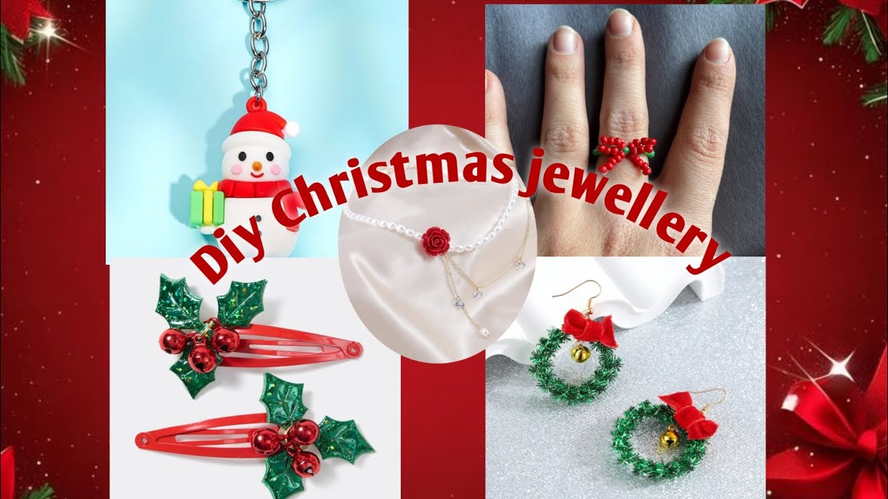 Diy Christmas special Jewellery 💖|rings, necklace,etc
