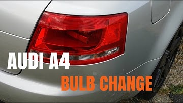 AUDI A4 B6 B7 REAR LIGHT REMOVAL FOR BULB REPLACEMENT