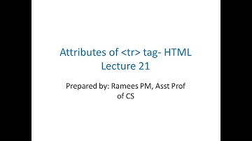 HTML Tables Part III  (Malayalam)| Attributes of TR Tag| HTML Lecture 21