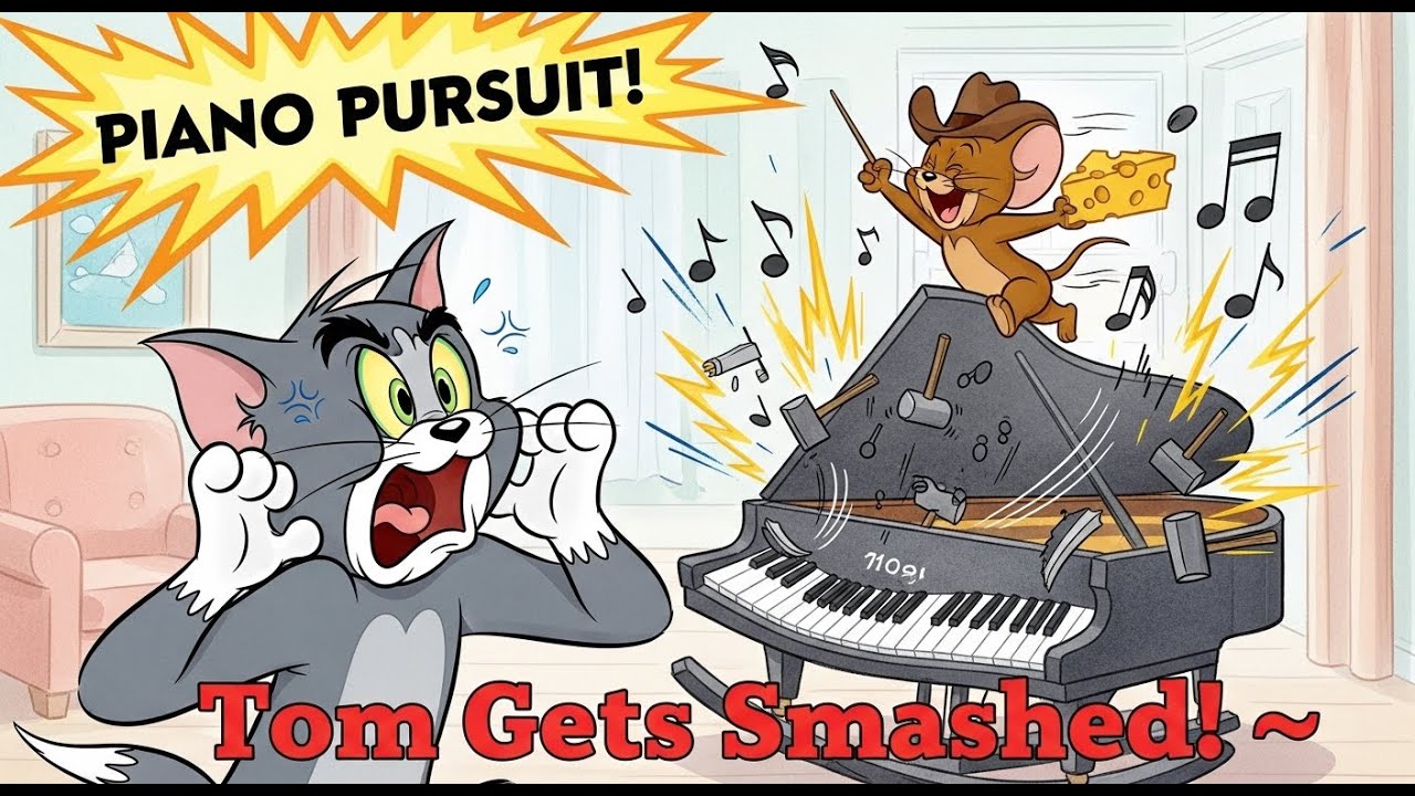 The Great Piano Pursuit! 🎹😱 Tom vs Jerry Epic Chase & Funny Piano Chaos | Classic Cartoon 2026