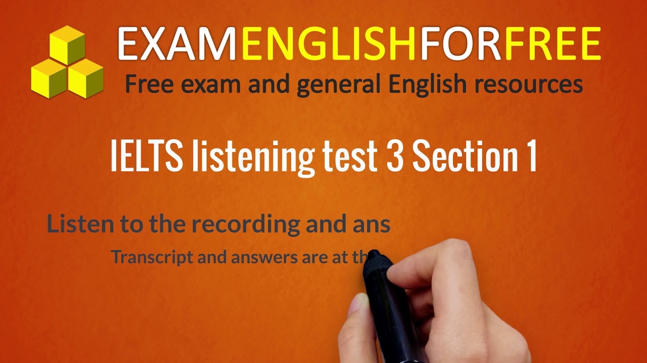 IELTS listening test 3 Section 1 - YouTube