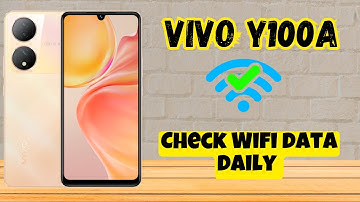 Vivo Y100A Check Wifi data daily || How to check wifi data || Wifi data usage settings