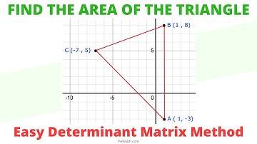 Learn to Find the Area of a Triangle the Easy Way! - Determinant Matrix Method