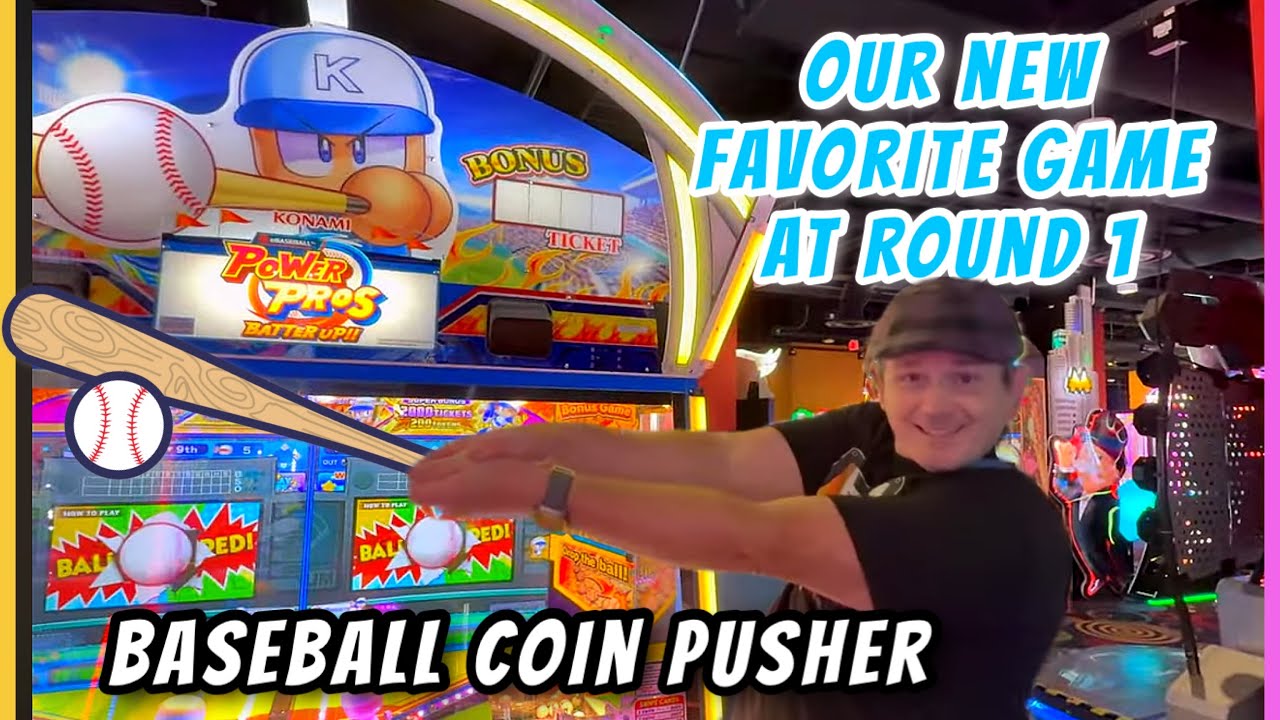 OUR NEW FAVORITE GAME TO PLAY AT ROUND ONE!!! NEW COIN PUSH GAME ...