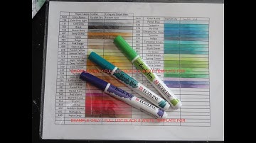 Royal Talens Ecoline Brush Pens +  Swatch Template