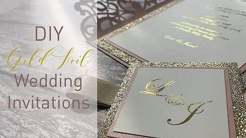 DIY Gold Foil Invitations - Easy way to add Gold Foil to your wedding invitations