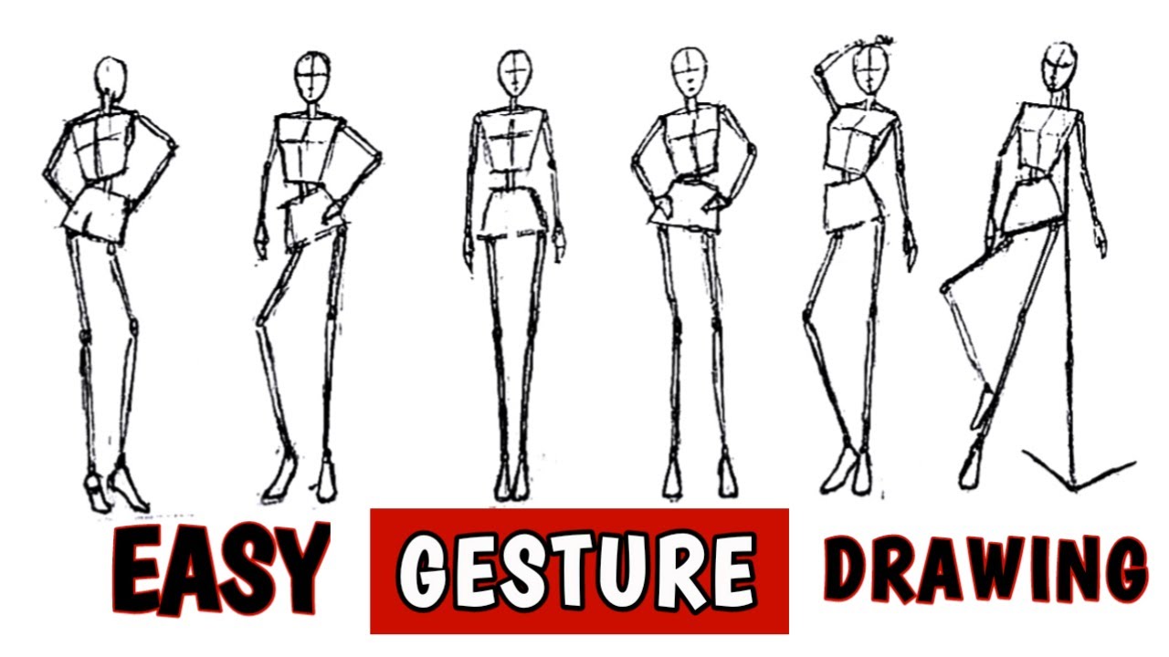 How to draw gestures for beginners | figure drawing - YouTube