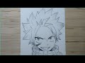 How to draw natsu dragneel step by step | Fairy tail