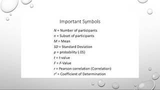 Statistical Symbols