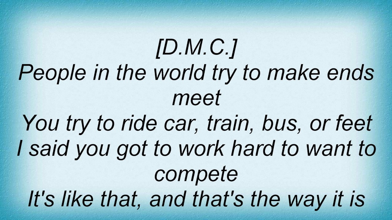 Rund.m.c. It's Like That Lyrics YouTube
