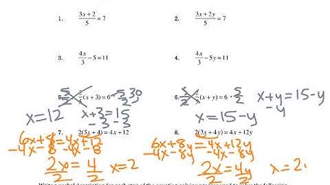 Math 1   Solving Equations Literally